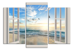Obraz na plátně Okno na pláž