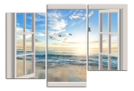 Obraz na plátně Okno na pláž