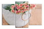 Obraz na plátně Růže v košíku