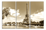 Obraz na plátně Eiffelovka a Seina