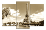 Obraz na plátně Eiffelovka a Seina