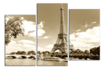 Obraz na plátně Eiffelovka a Seina