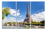 Obraz na plátně Eiffelovka a Seina
