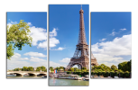Obraz na plátně Eiffelovka a Seina