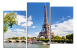 Obraz na plátně Eiffelovka a Seina
