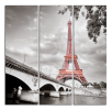 Obraz na plátně Eiffelovka a most