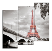 Obraz na plátně Eiffelovka a most